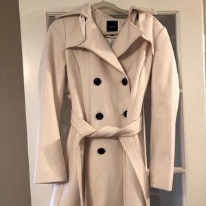 White double breasted peacoat